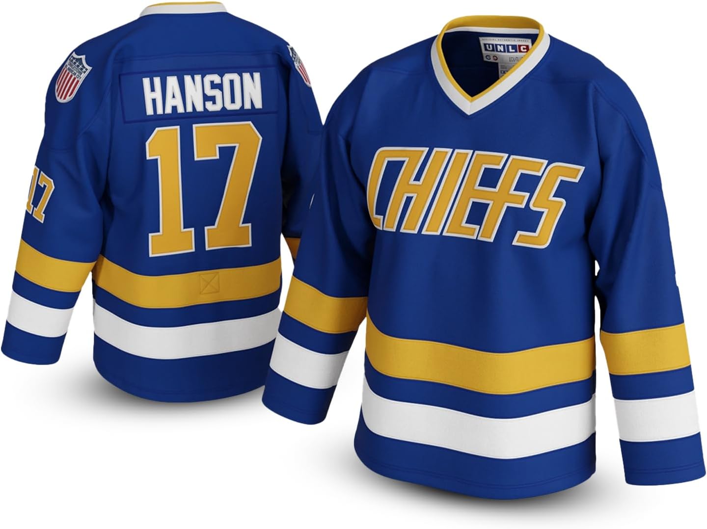 Steve Hanson #17 チャールズタウンチーフスホッケージャージー – スラップショットにインスパイアされたスローバック、