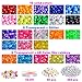 VICOVI 1000+pcs Pony Beads Kit for Bracelet Jewelry Making, Hair Beads, Include 23 Colors Rainbow Beads(9mm), 260 Letter Beads, 50 Color Beads, 20 Heart & Star Beads and Rolls Elastic String.