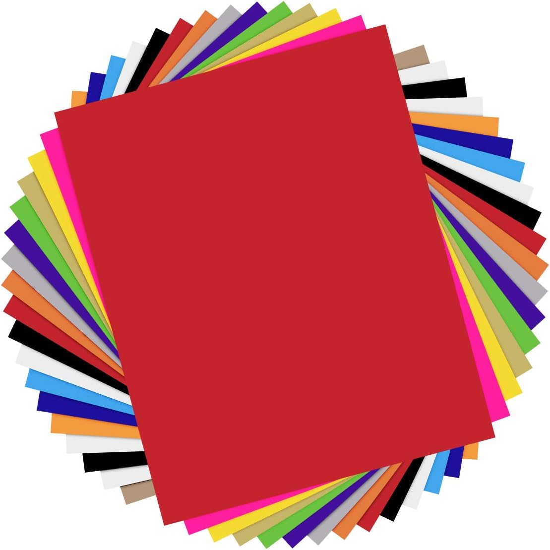 HTVRONT Heat Transfer Vinyl Bundle - 17 Pack 12"x10" Iron On Vinyl Sheets for T-Shirts with 1 Teflon Sheet - 13 Assorted Colors HTV Vinyl for Clothes