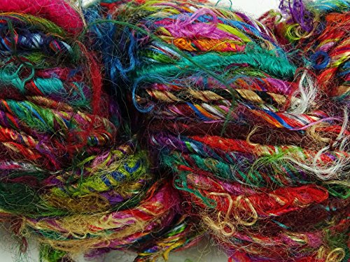 100G/ 1 Skein Recycled Banana Silk Yarn Hand-Spun Soft Yarns - Multicolor #TOP7