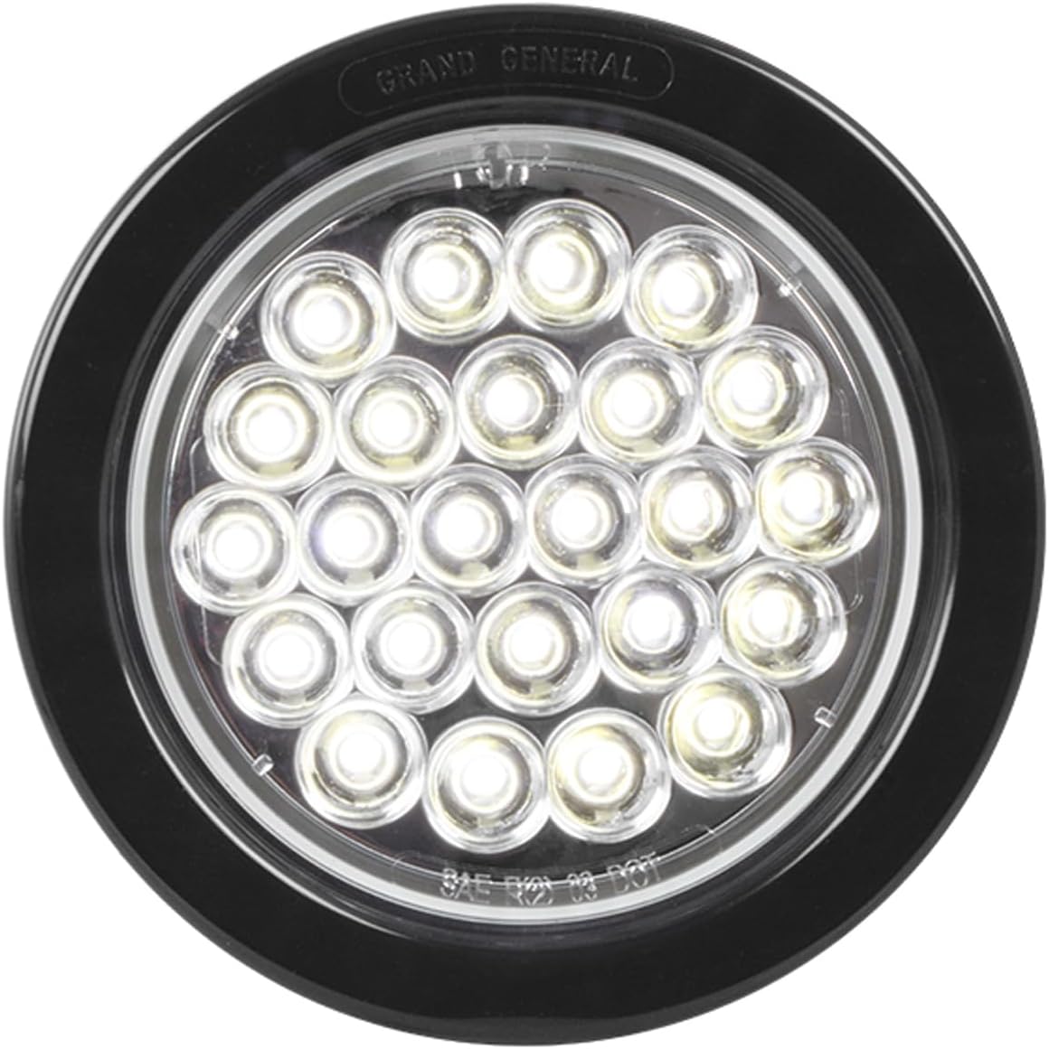 Grand General 78273BP Red 4" Round Pearl 24-LED Stop/Turn/Tail Sealed Light