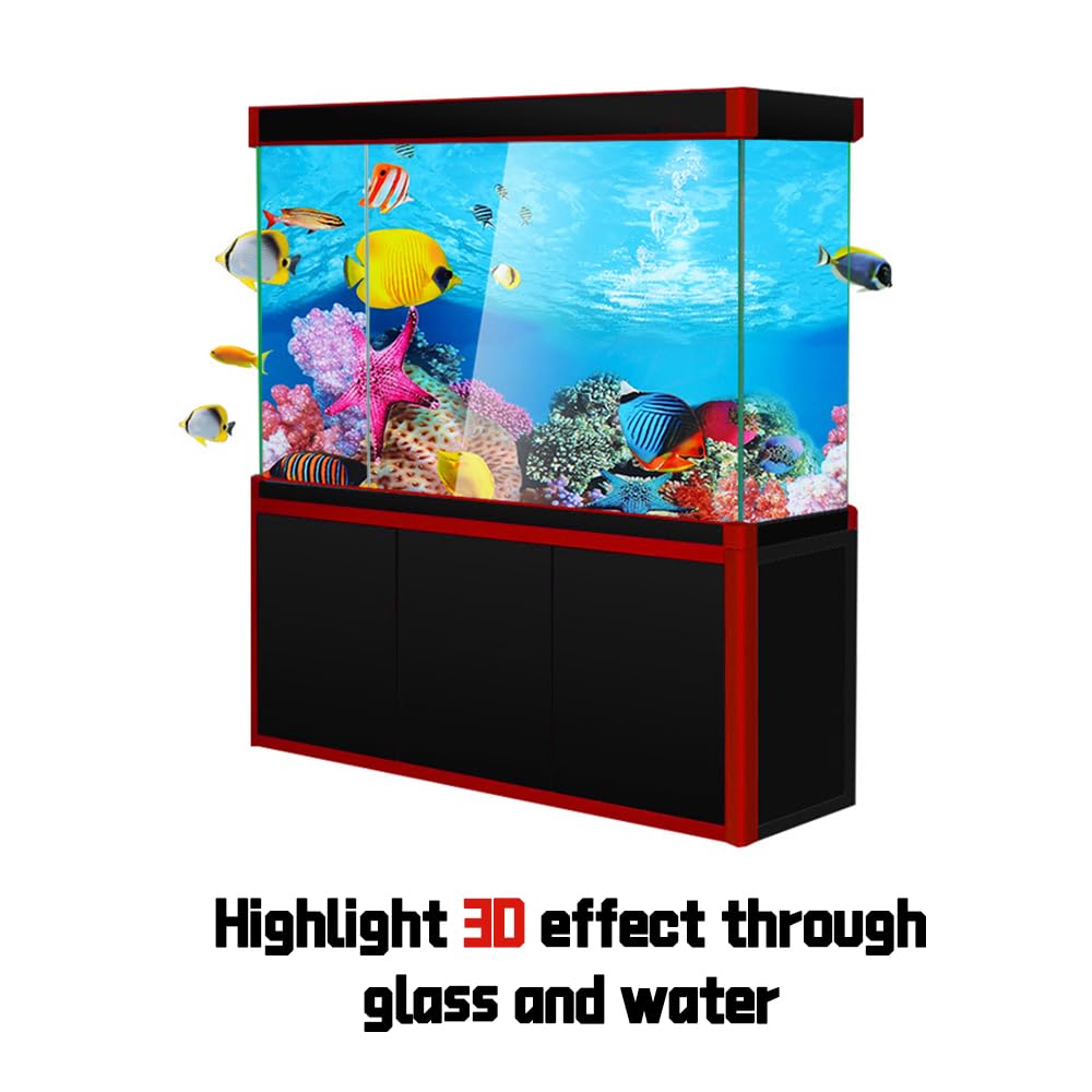 YiJPXinADZ Small Aquarium Background for Compact Tanks Double-Sided Waterproof Poster 12x20 Inches - Image 4