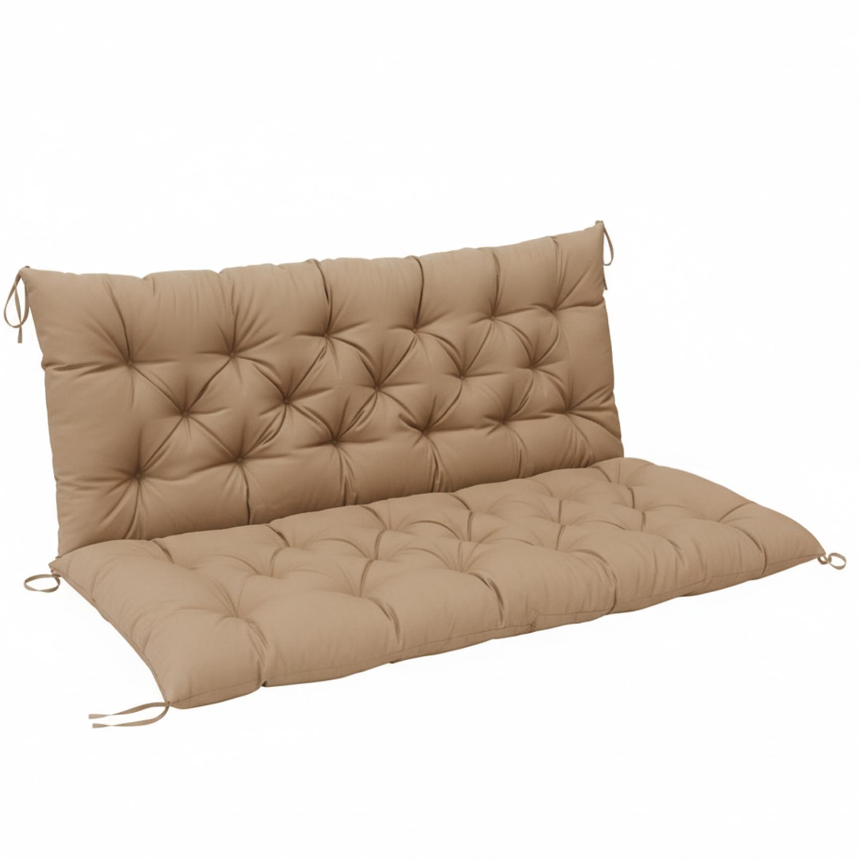 BeVistoso Porch Swing Cushions 47x39 Inch Thick Water-Resistant Outdoor for Porch Patio Garden, Camel