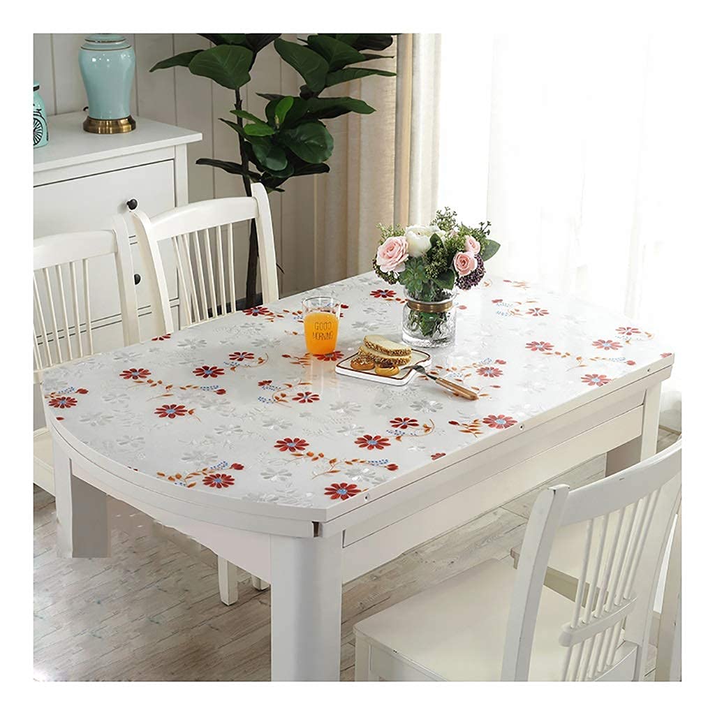 Nappe robuste multi taille en PVC ovale anti-rayures pour mobilier de salon