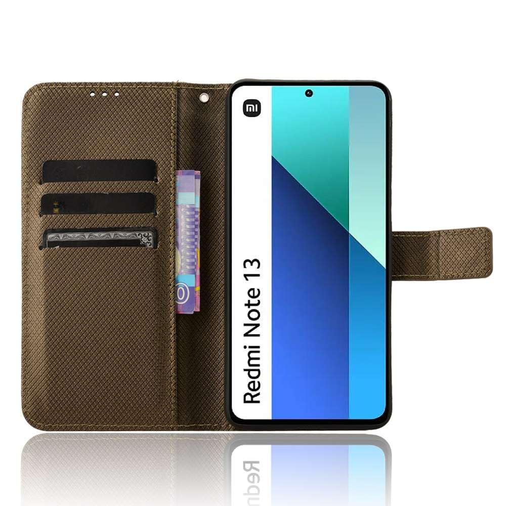 TUUNKMUY Custodia a portafoglio in pelle per Xiaomi Redmi Note 13 4G, custodia protettiva a portafoglio con porta carte di credito e supporto in pelle PU con chiusura magnetica per Xiaomi Redmi