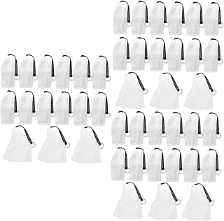 Beavorty 60 Peças Esponja De Espuma De Camada Dupla Bucha Sabonete Espuma Limpador De Rosto Limpo Lavagem De Rosto Zero Desperdício De Sabão Líquido Saco De Sabão Manga Saco De Espuma De