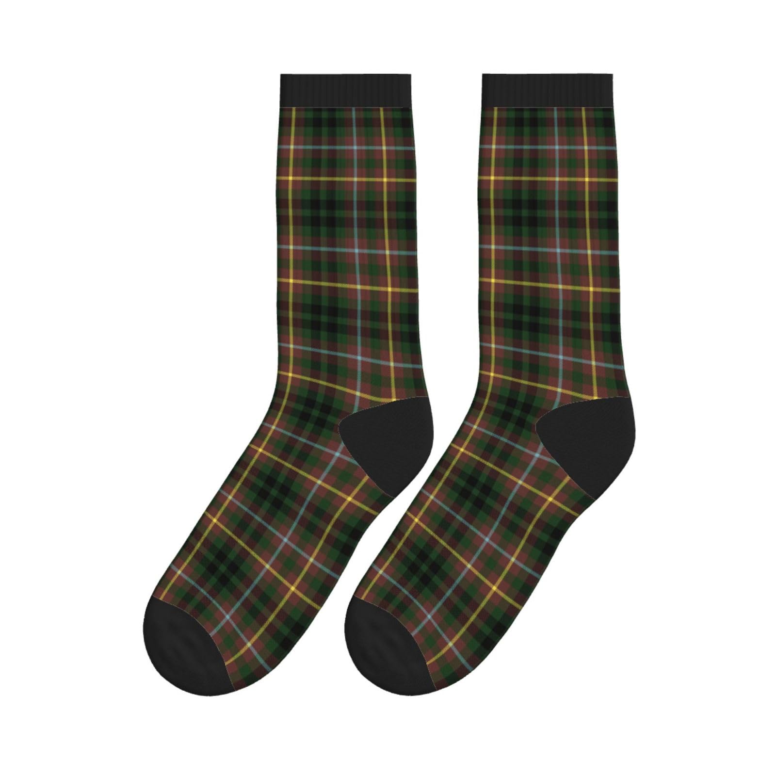 Smazdfxx Unisex Clan Buchanan Hunting Modern Tartan Casual Socks Crew Tube Socks Sport Running For Men Women