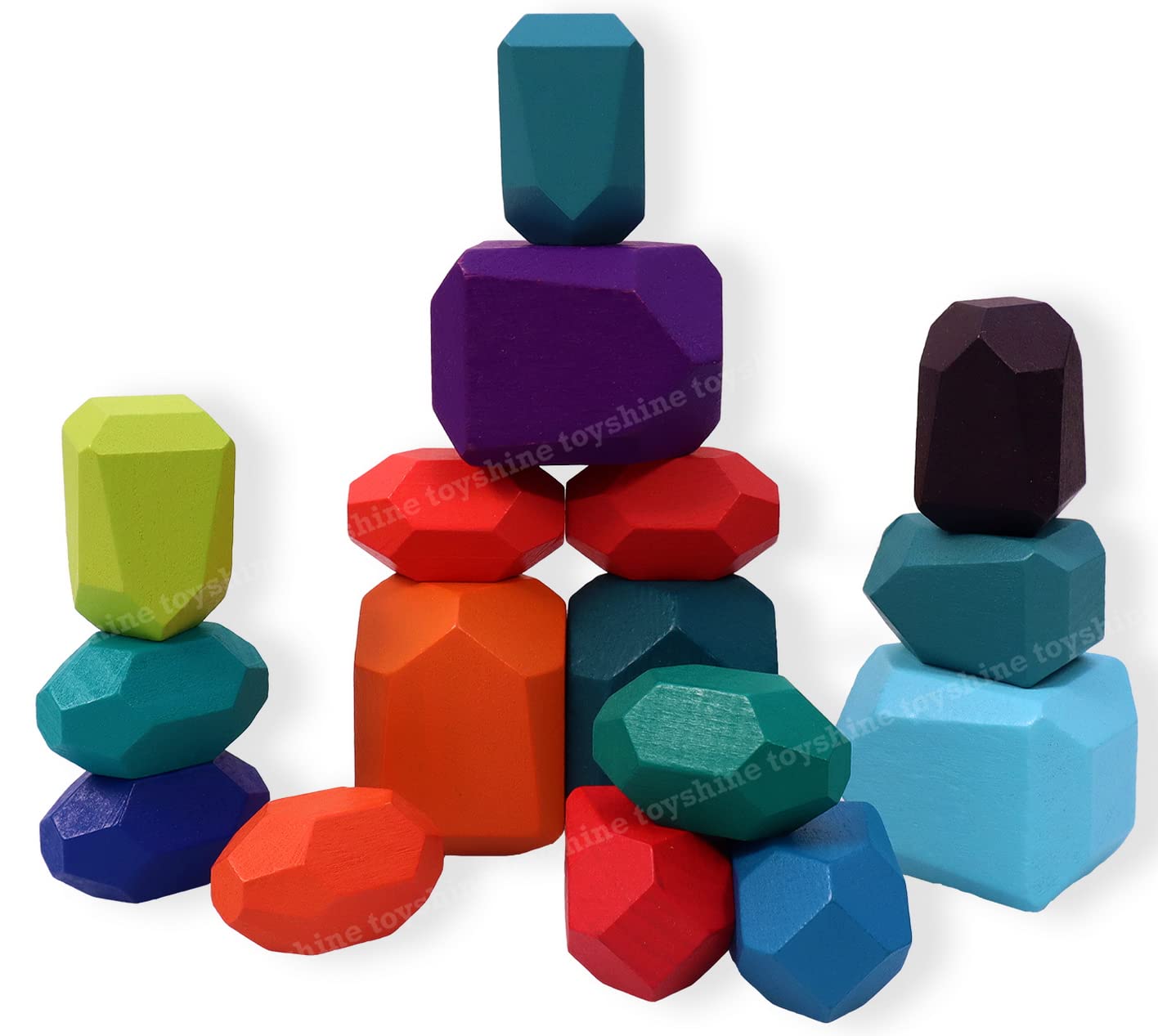 Toyshine 12 Pieces Wooden Building Balancing Block Set, Stacking Stone Blocks Game and Educational Puzzle Toy for Adult (B08LNJDVHV) Amazon Price History, Amazon Price Tracker
