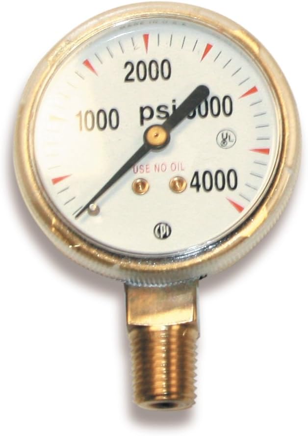 US Forge 08030 Victor Style High Pressure Gauge for Oxygen Regulators 0-4000 P.S.I. - Welding Gas Regulators - 