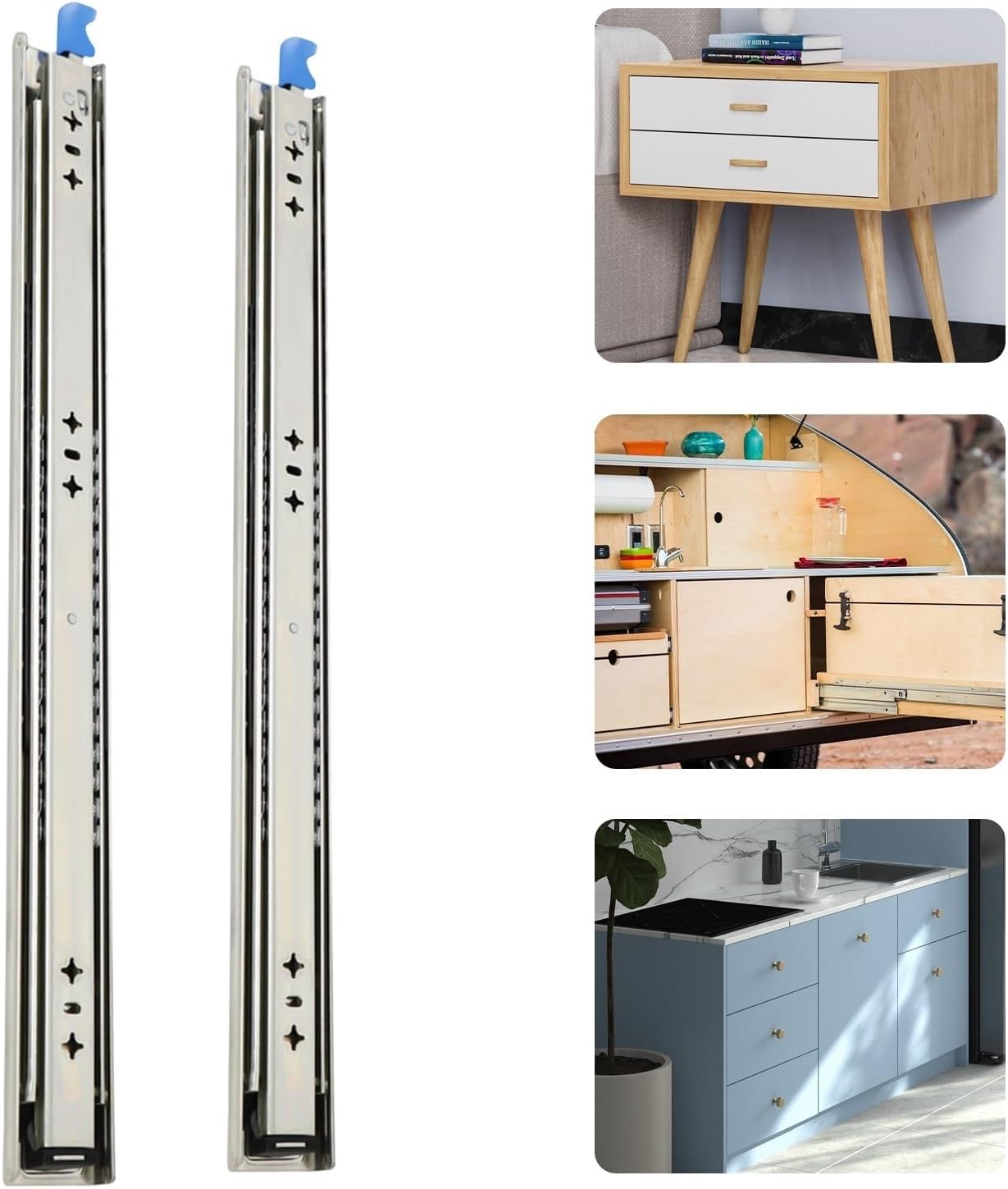 Heavy Duty Drawer Slides Heavy Duty Drawer Slides with Lock 20", Full Extension Ball Bearing