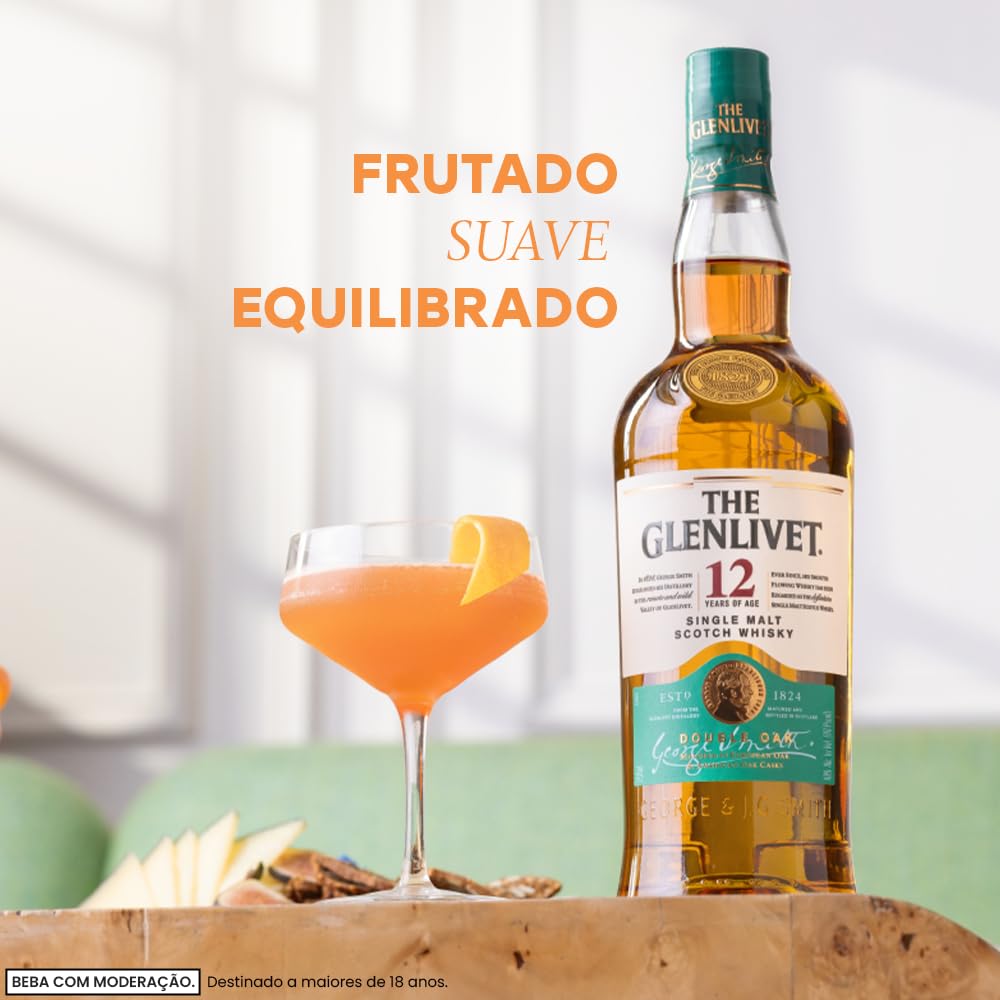 Whisky The Glenlivet 12 anos Single Malt Escocês - 750 ml | Amazon