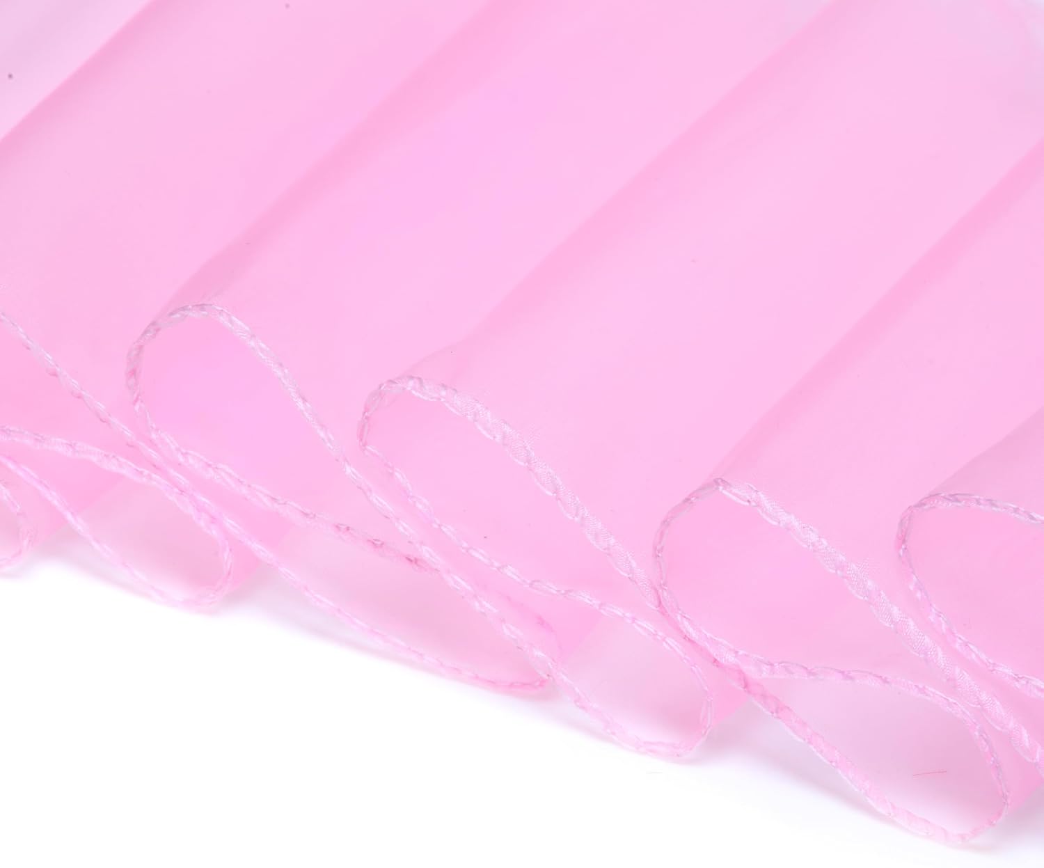 MDS 25 Pack Organza Table Runner 12 x 108 inch Long Premium Table Runners for Wedding Party, Events Decoration, Banquets Decorations, Bright and Smooth Silk Fabric Party Table Runner- Pink