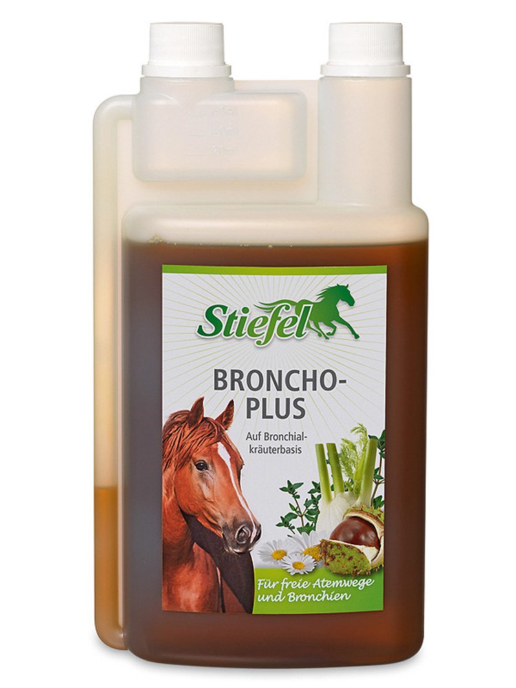 Stiefel Botas Broncho Plus para vías respiratorias y de los bronquios Tubos de centrado Extractos de Hierbas para Caballos 1 litro Botella