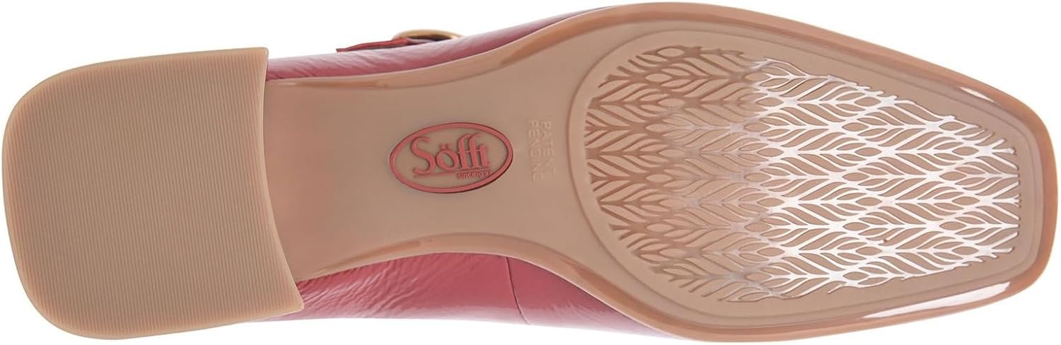 Sofft Womens Laura, Red Crinkle Patent, 7.5, Medium