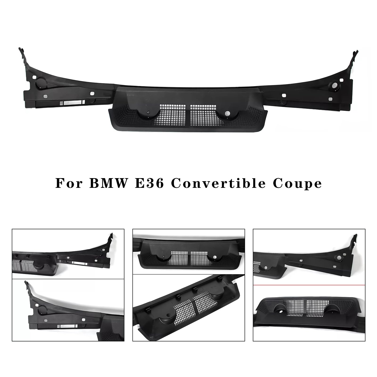 Grille Pare-Chocs Avant Pare-Brise 51711977677 pour BMW E36 Cabriolet Coupe 318i 318is 323i 323is 325i 325is 328i 328is M3 1992-1999 Gauche