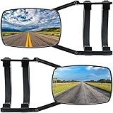 Mautopily 2 Stück Universal Wohnwagenspiegel – Verstellbare Abschleppspiegel für Auto, SUV & Wohnmobil | Vibrationsarme Anhängerspiegel mit 360° Kugelgelenk & Weitwinkelspiegel | Einfache Montage, Wet