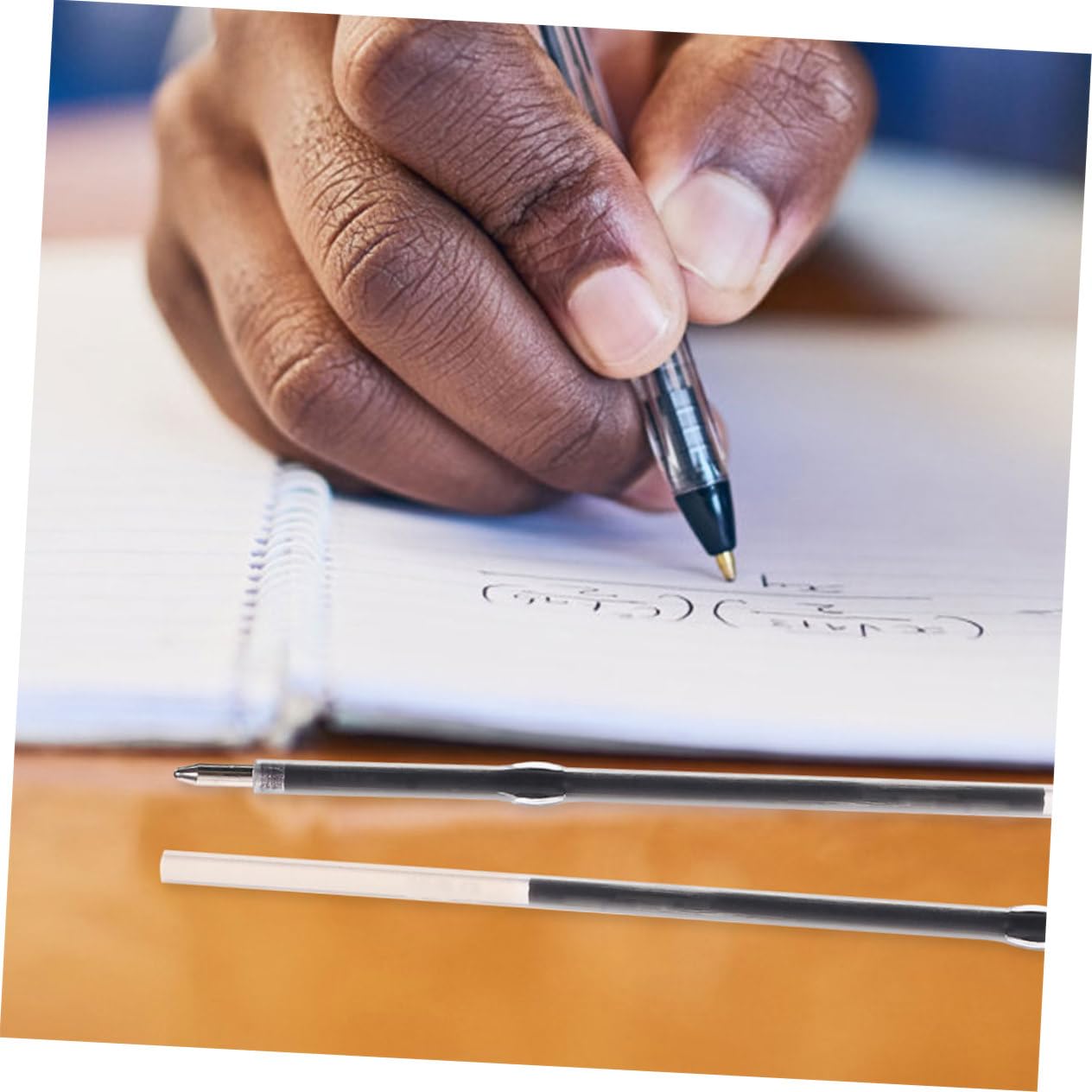 DOITOOL 4 Ensembles Recharges D'encre Pour Stylo Recharges De Stylos À Écriture Lisse Fournitures D'écriture Stylo À Bille Rechargeable Papeterie D'écriture Plastique 200 Pièces * 4