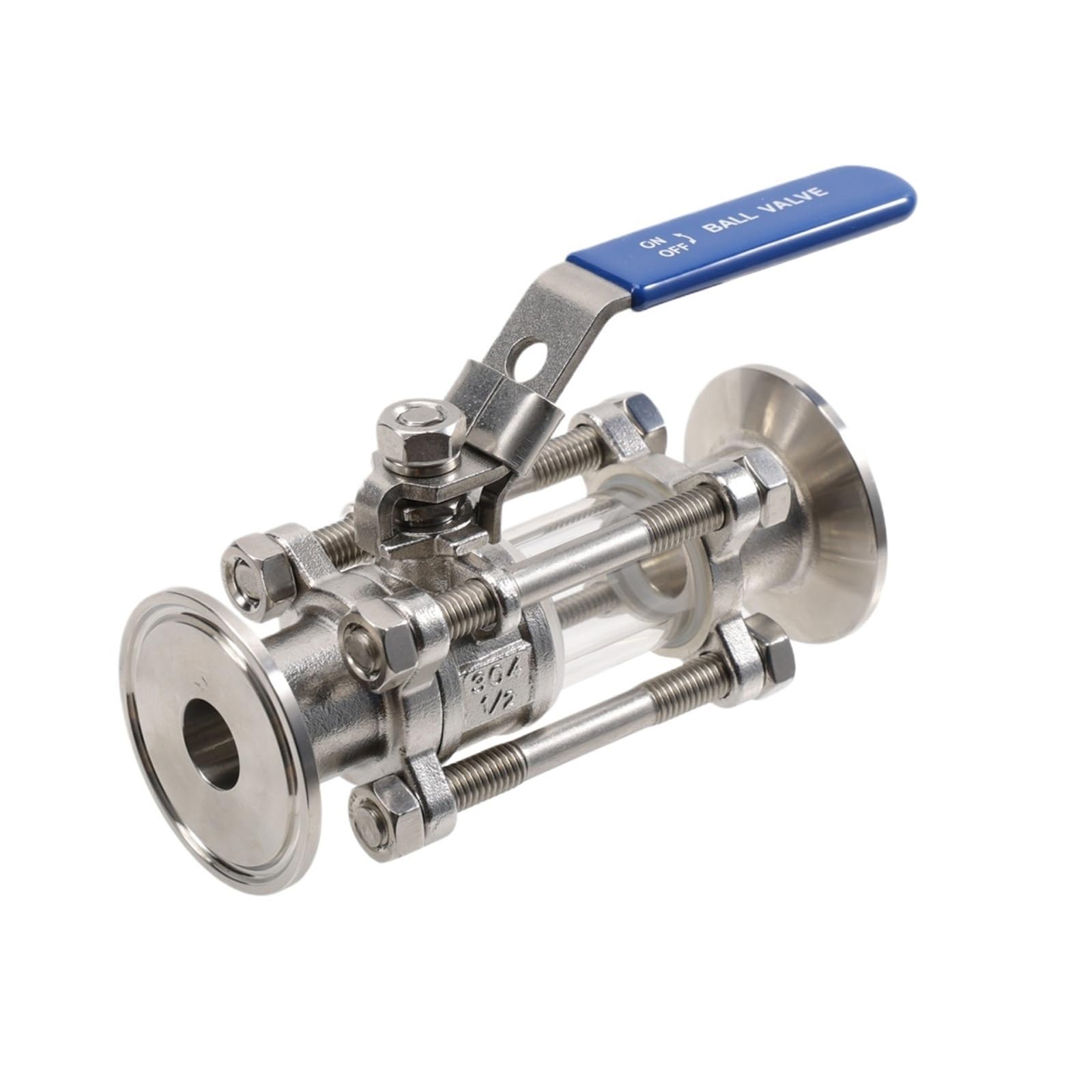 Trgyjgkf One Color Stainless Steel 304 1.5″ Tc 3-Piece Type Sight Glass Ball Valve Full Port Homebrew Brew Kettle Fermenter Pump