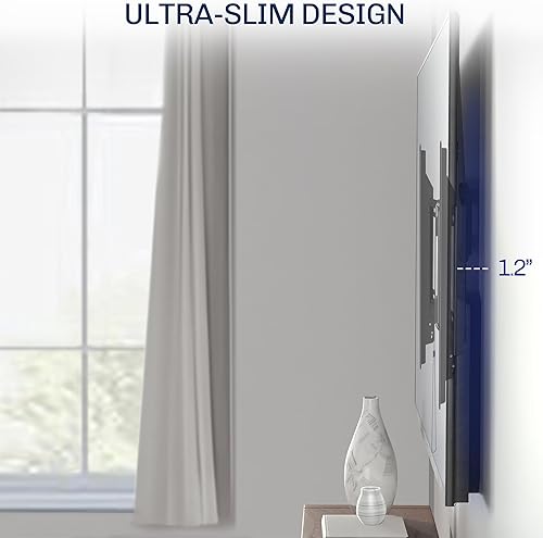 Miniatura 4 de VIVO - Soporte universal de pared de alta resistencia para TV curvo y de pantalla plana Negro