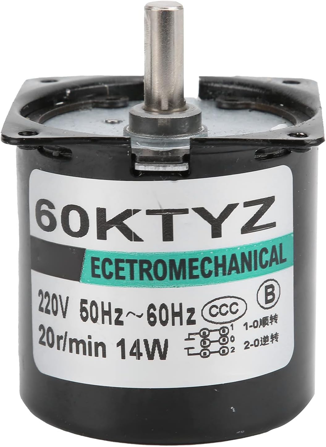 NIBEMINENTGear Motor Micro Permanent Magnet Speed Reduction Engine DIY Generator Accessories 14W (20rpm/min AC220V)