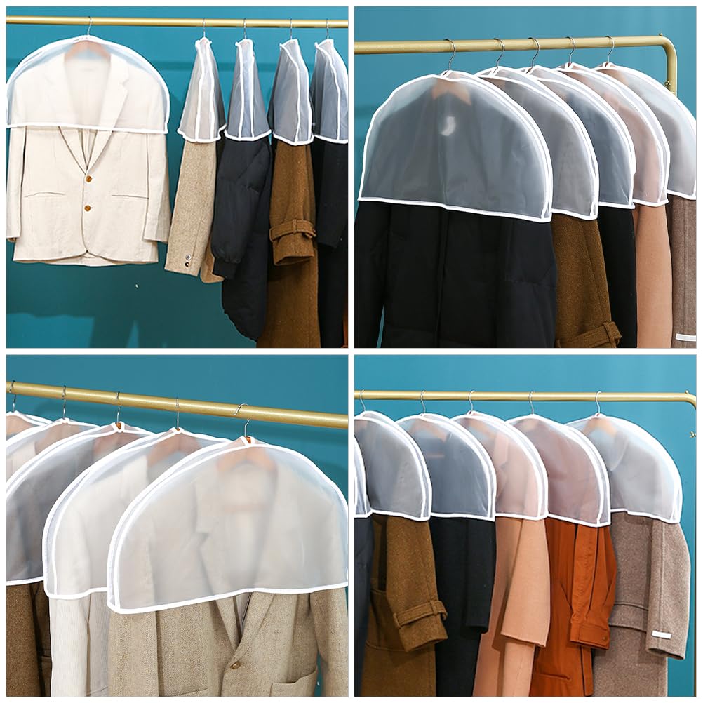 Cabilock 6 Piezas De Hombro Transparente Para Ropa Puede Cubrir Bolsa De Almacenamiento De Ropa Protector De Bolsas De Vestir Cubre Hombros El Plastico Familiar Viajar Uniforme
