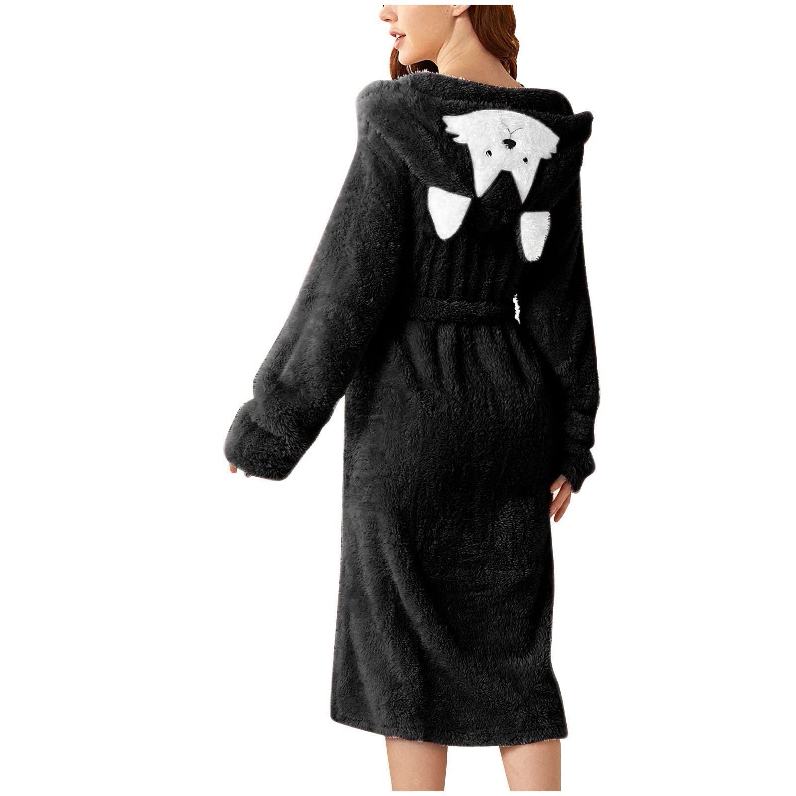 Loungewear Sets for Women Women'S Fleece Pajamas Printing Sleepwear Pajamas Hooded Jumpsuit Rompers Clubwear Nightwear Plush Onesie Sale Clearance Button Soft Pyjamas for Women UK Necessary for Sleep