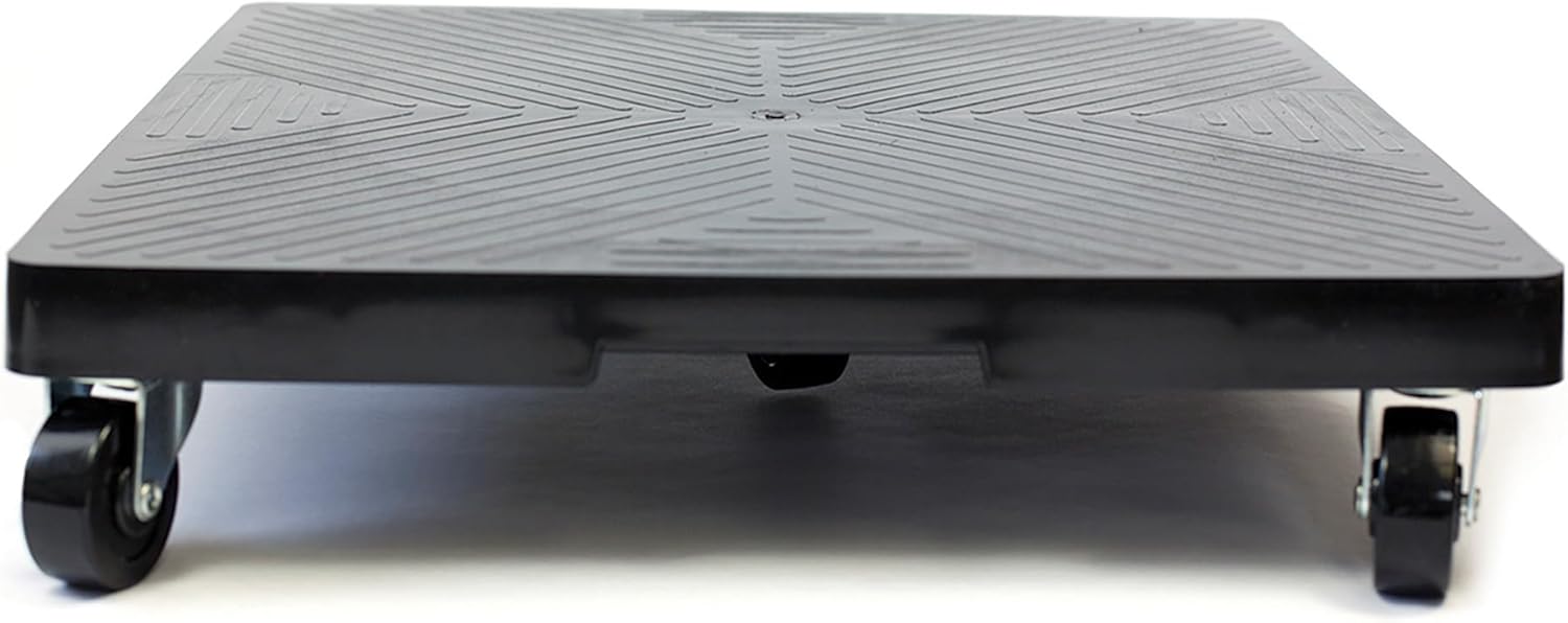 16” Square Rolling Plant Caddy, Heavy Duty Plant Stand with Wheels, Indoor Outdoor Planter Base for Pots, Patio, Deck, Black, Supports 500 lbs