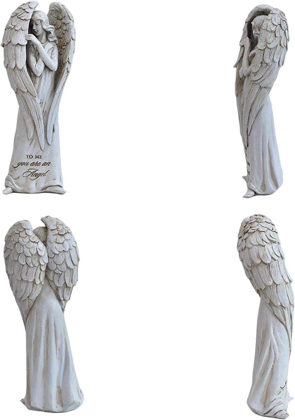 Angel Figurines Resin Guardian Statues, Inspirational Home Decor Sculptures with Heartfelt Sayings, Memorial Gifts for Women Mom Birthday Idea, Perfect for Shelf Desk Office Table