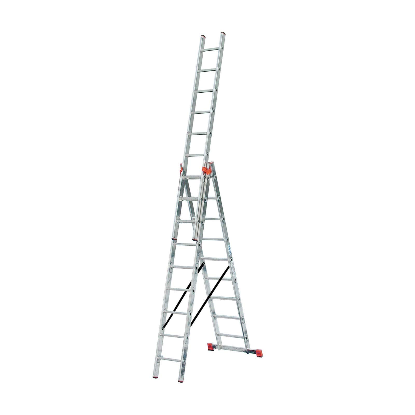 Krause Tribilo 129673 Aluminium Multifunktionsleiter inkl. Traverse Arbeitshöhe (max.): 6.85m Alumi