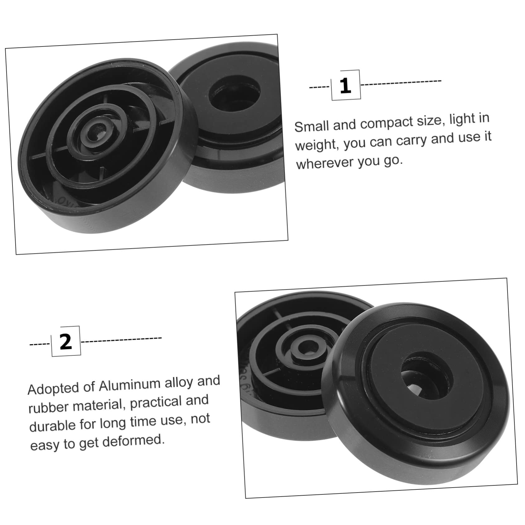 QUARKZMAN 26 Pcs Patins En Caoutchouc Noir Pour Plateau De Table En Verre Avec Tige, 10mm/0.39 Pouce, Anti-Collision, Antidérapants (Convient Pour Un Trou De 3/8 Pouce