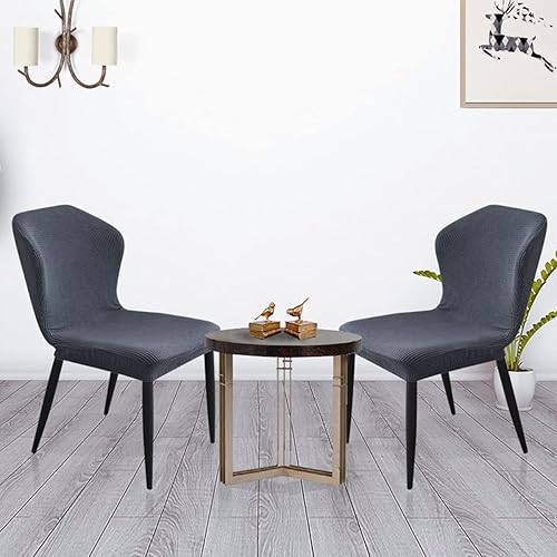 Miniatura 2 de Juego de fundas elásticas para sillas de comedor de 462 terciopelo para sillas de comedor, fundas protectoras de estilo nórdico moderno, con