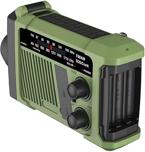 Miniatura 11 de Radio meteorológica de emergencia (modelo P96) AM FM, Solarmanivelacarga USB, funciona con pilas, alarma SOSlinternalámpara LED para emergencia al