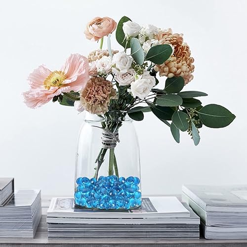 Miniatura 21 de FUTUREPLUSX Canicas de vidrio plano rosa de 1 libra, rellenos de jarrones, gemas para pecera, mármoles de vidrio decorativos para jarrones, acuario