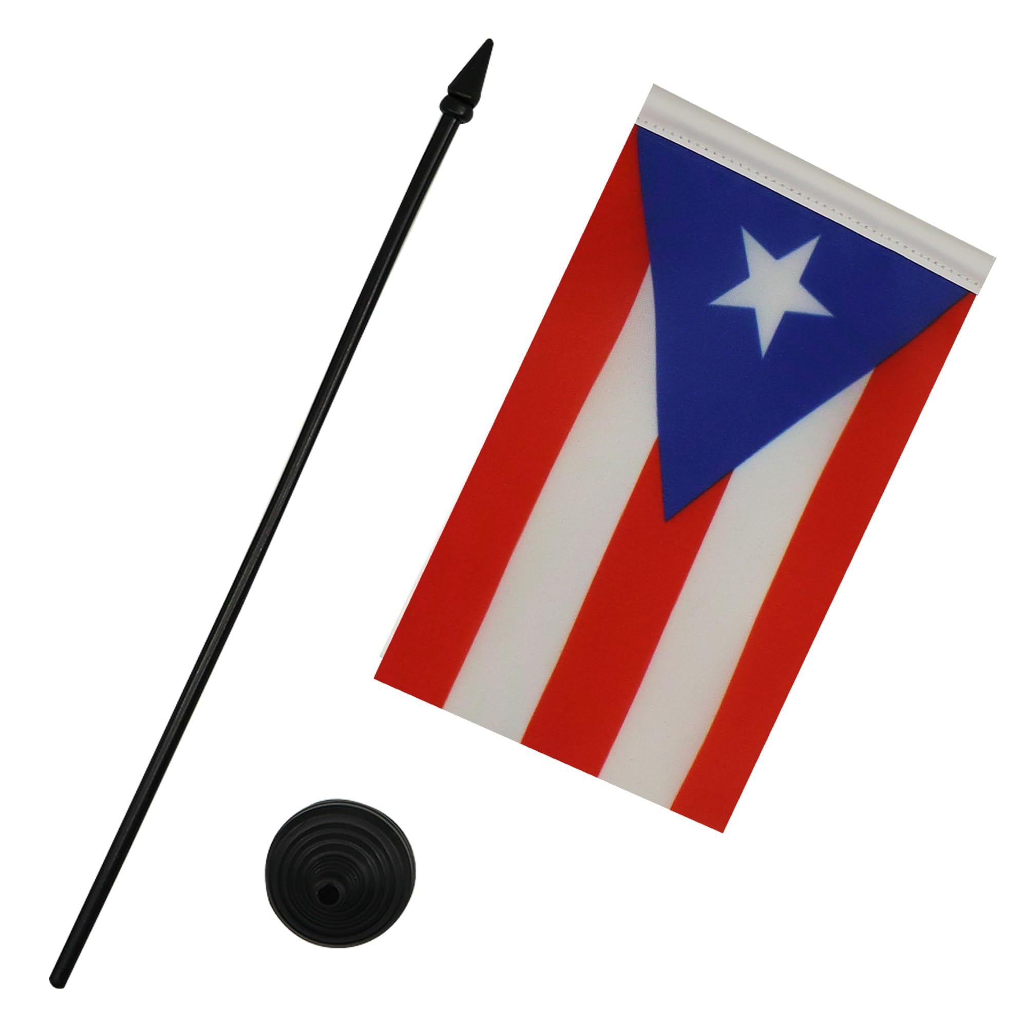 AZ FLAG, Puerto Rico Table Flag 4'' x 6'', Puerto Rican Office Mini Banner 100% Polyester 15 x 10 cm - Image 3