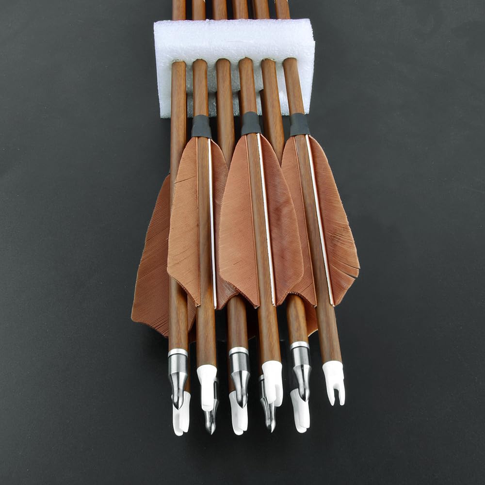 Flechas de Carbono Puro para Tiro con Arco, 32 ", Spine 340/400/500/600, Flechas de Caza para Arco Compuesto y recurvo