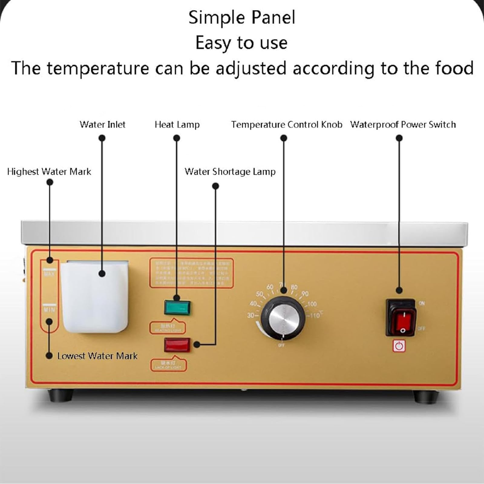 Vaporera Eléctrica para Alimentos, Máquina Eléctrica para Bollos Al Vapor De Cuatro Orificios con Alarma De Ebullición En Seco,Temperatura Constante De 30-110 ℃, para Cocinar