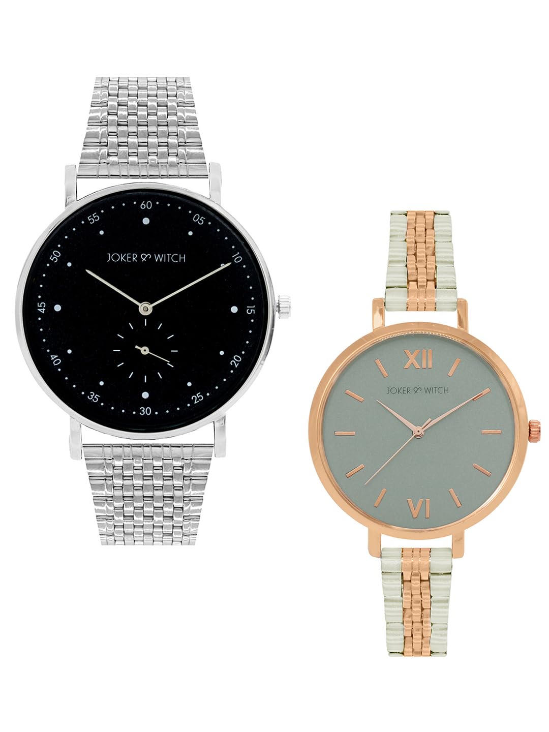 Joker & Witch Stainless Steel Joker And Witch Ron & Hermione Couple Analogue Watches, Grey Dial, Gold Band (B0CD2J3FY9) Amazon Price History, Amazon Price Tracker