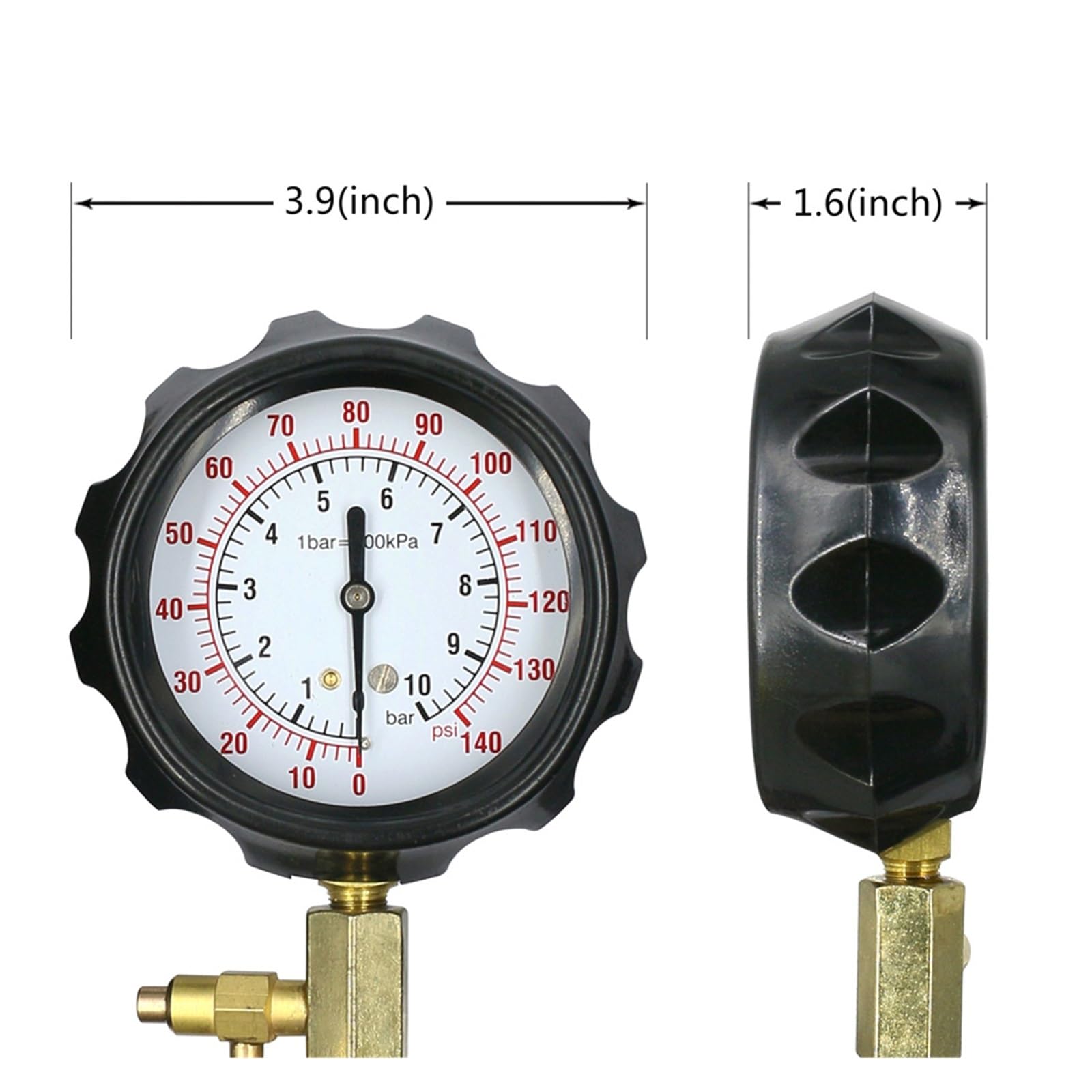 Probador De Inyector De Bomba De Inyección De Combustible 0-140, Medidor De Presión De Gasolina PSI, Herramienta De Detección De Presión, Medidor De Presión De Gasolina Para coche, motocicleta, camión