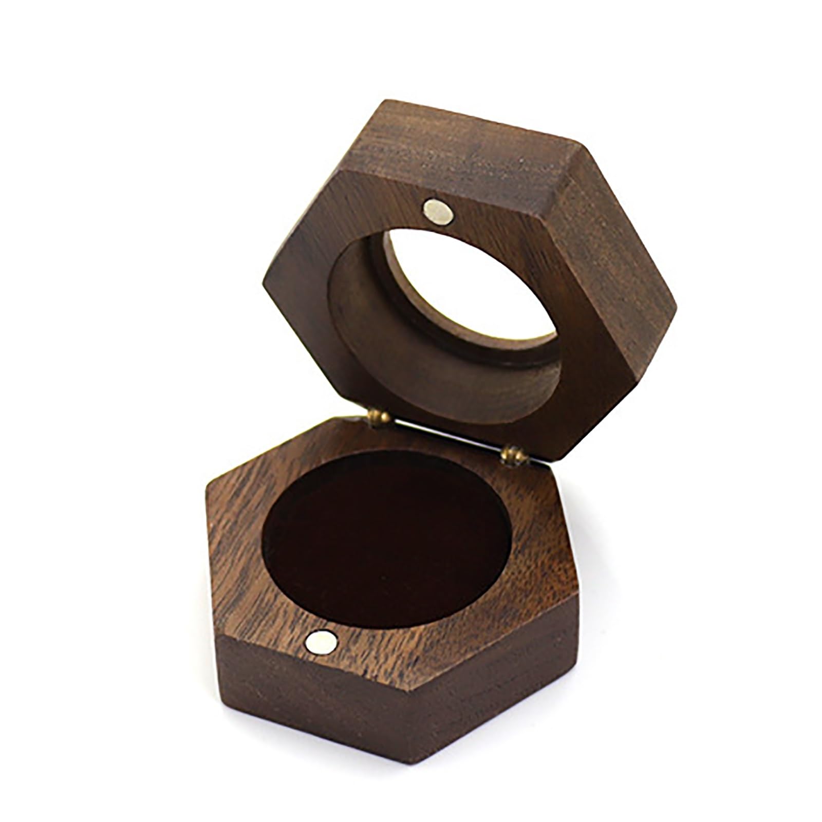 DUMRALBQE Wooden Ring Box Wooden Velvet Lined Ring Box Storage for Storage and Placement(Noir)