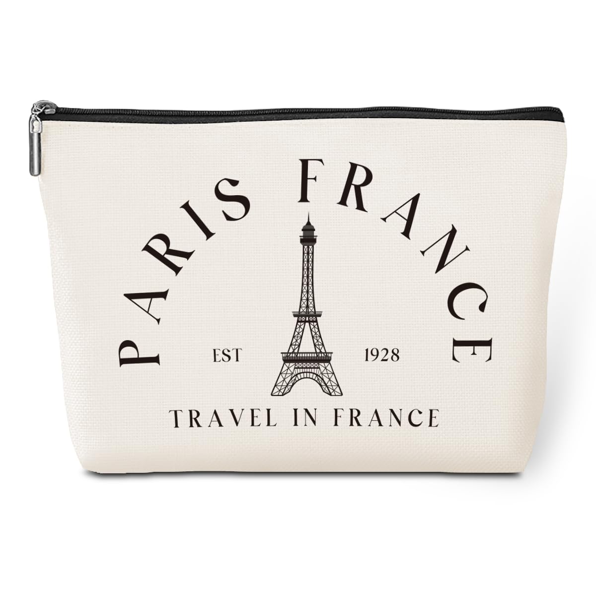 Parisian Makeup Bag Paris Gifts for Paris Lover Travel in France Cosmetic Bag France City Toiletry Bag French Souvenirs for Christmas Birthday Gift for Women Friends Sisters Girls Trip Gifts Favors