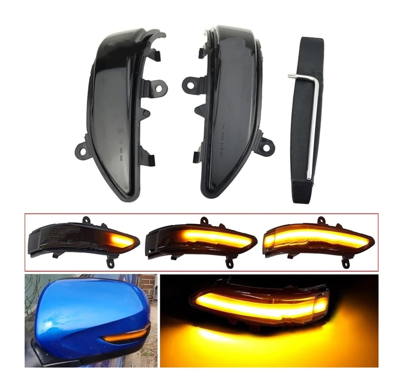 Clignotant voiture Pour Subaru Pour Forester Pour Outback Pour Legacy Pour Tribeca Pour Impreza WRX Sti Clignotant LED Pour Rétroviseur Latéral