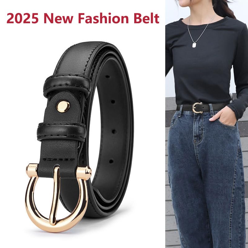 Fashion Women's Leather Belts for Jeans Dresses Ladies Belt Solid Gold Buckle Pin Buckle Designer Belt for Pants2