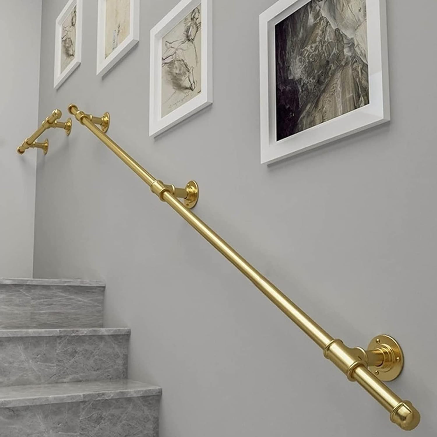 Stair Railing Wall Mount Handrail Wrought Iron Stair