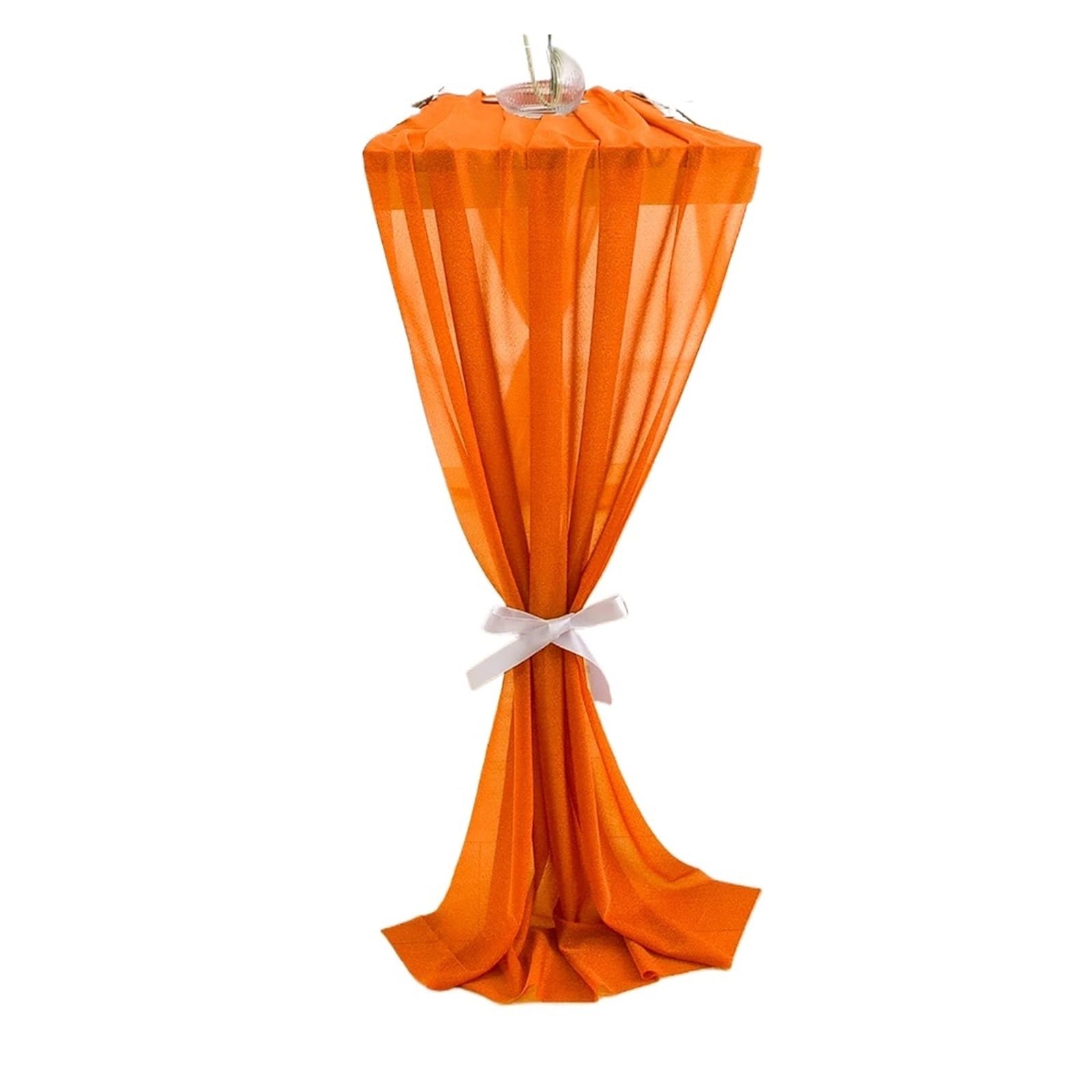 Chiffon Table Runner Chiffon Table Runner Vertical Tablecloth for Decorations Shiny Fabric Merry(Color 2,75x600CM)