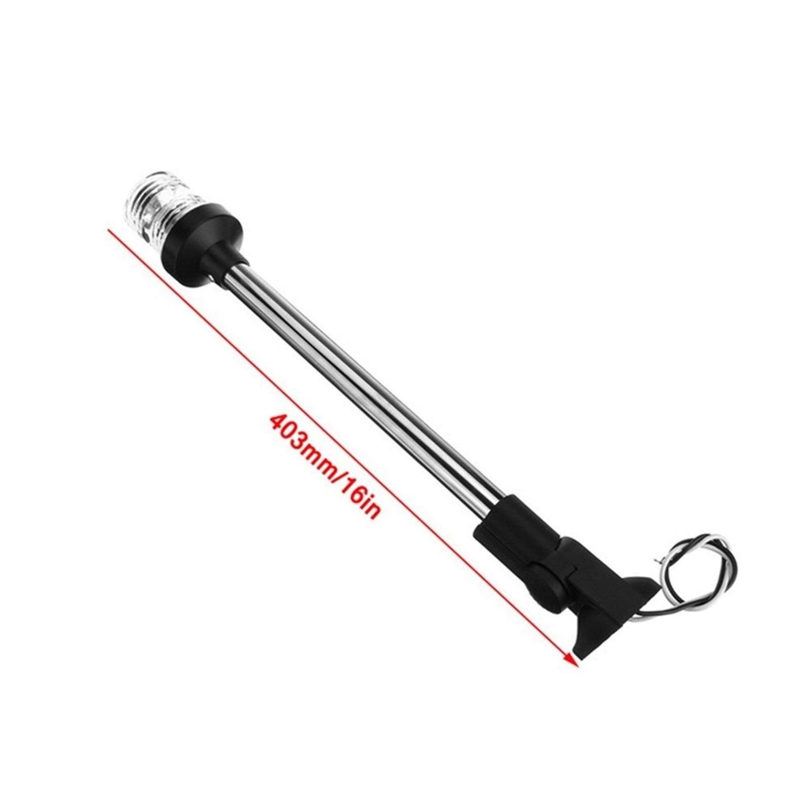 12-24 V Piegare Il Marino per la Barca PORTATO Luci di Navigazione Marine per Barca Yacht Stern Anchor Light PORTATO Lampada da Vela DaJiKan (Color : 16 inch)