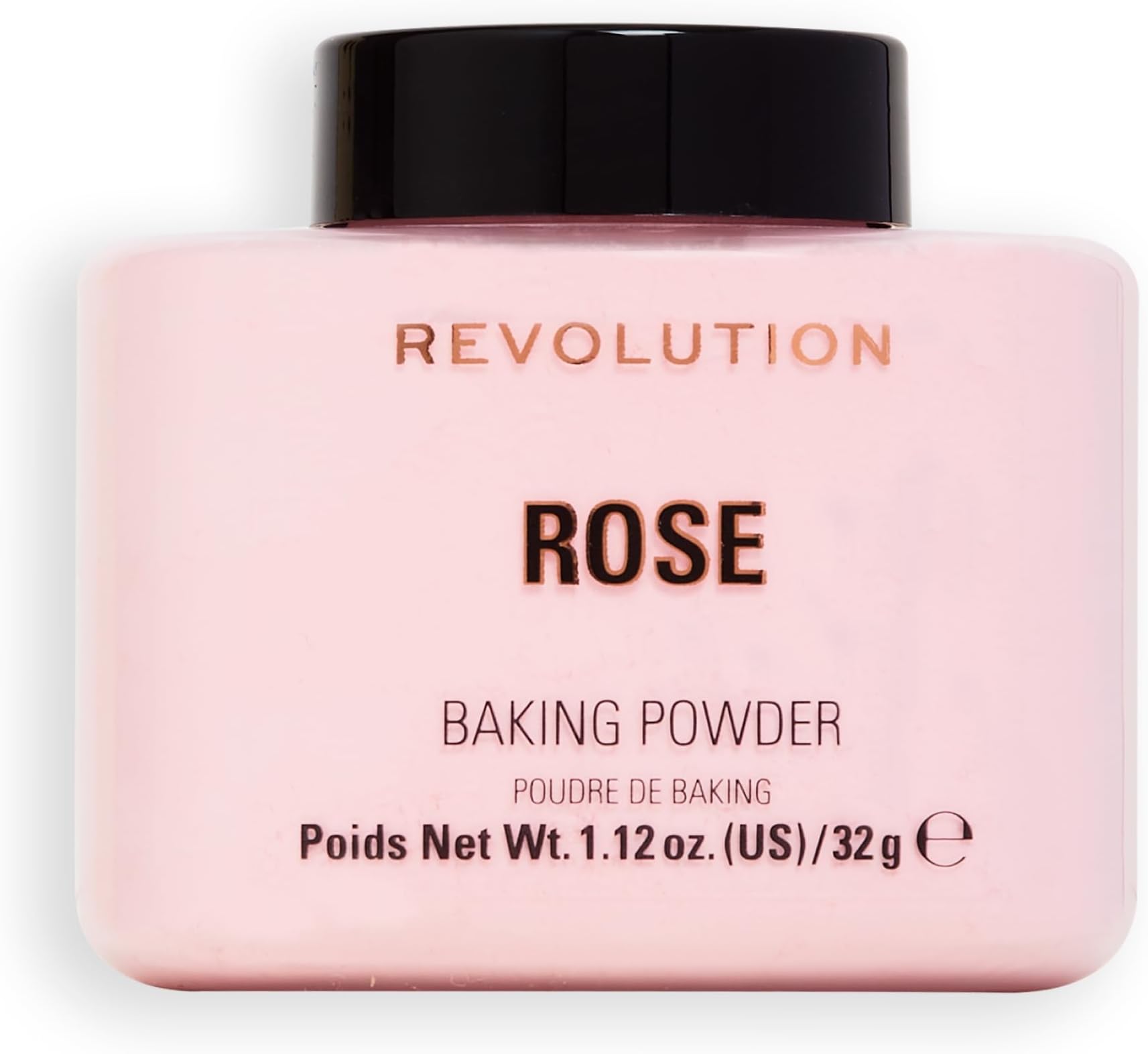 Revolution, Loose Baking Powder, Makeup Setting Powder, Long-Lasting Coverage, Mattifies & Reduces Shine, Rose, 1.12 oz