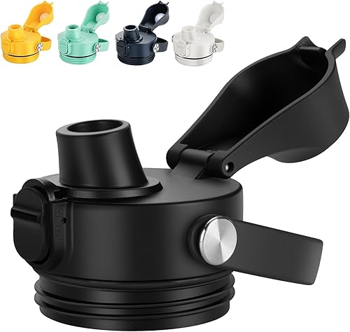 Tapa de popote para botella YETI Rambler de 18263664 onzas, tapa de popote de repuesto para botella YETI Rambler, tapa con pajitas y cepillo y mango