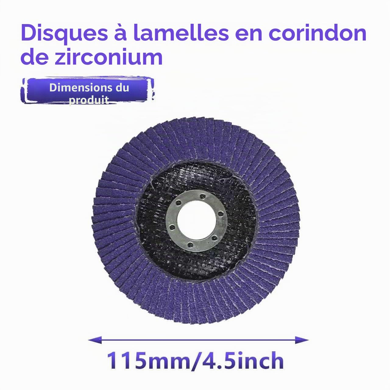 20 pièces Disque a Lamelles 115mm, Disque de Poncage pour Meuleuse d'Angle, Grain 40/60/80/120, Compatible avec Métal/Inoxydable/Bois, Accessoire de Meuleuse d'angle