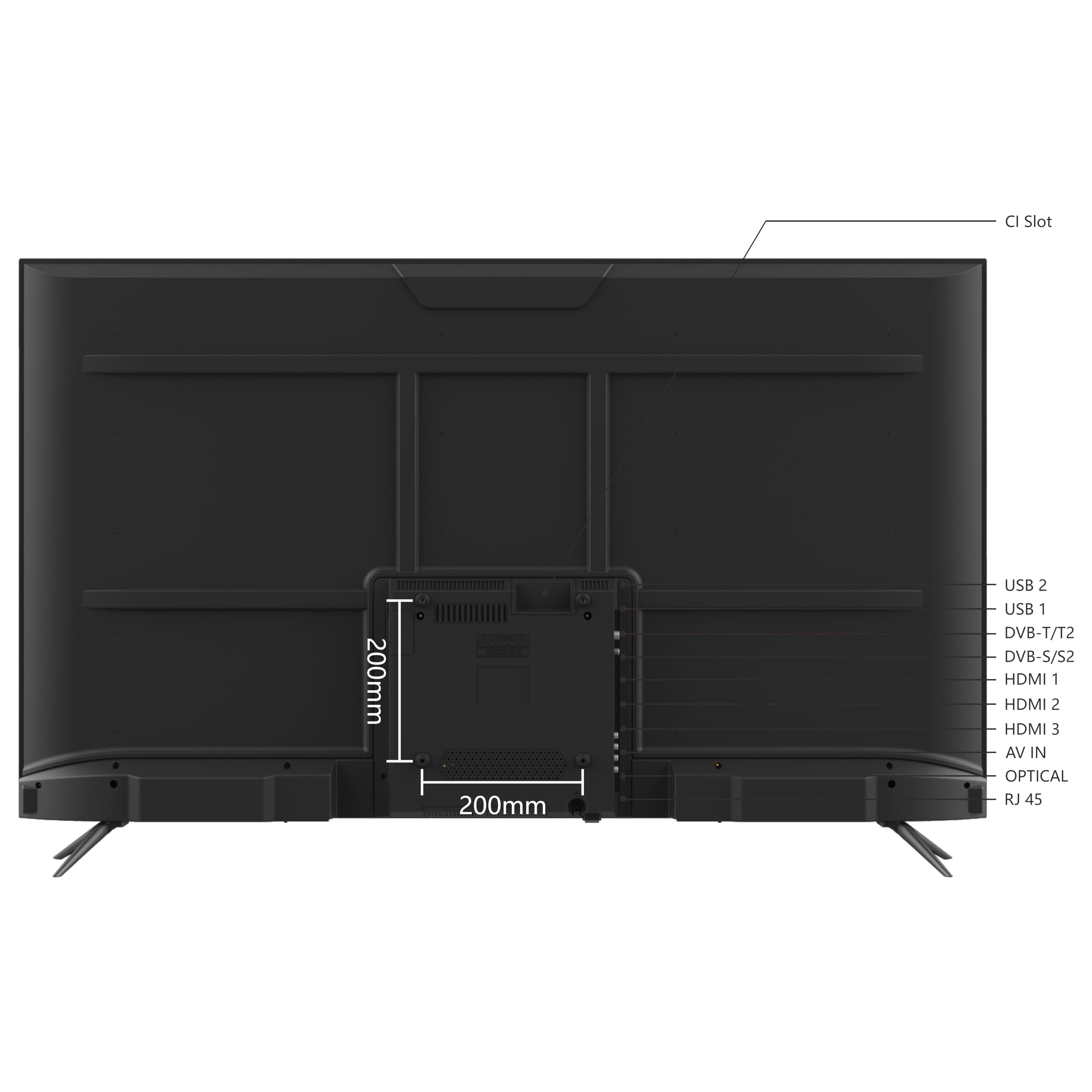 Smart Tech TV LED 4K UHD 55' (139cm) 55UV10V1 VIDAA 3xHDMI 2xUSB Store Mode Hotel Mode 55 Zoll – Bild 3