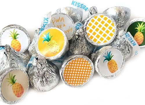 Miniatura 3 de Party Like a Pineapple Tropical Label for HersheyS Kisses Chocolates by Adore By Nat - Candy Stickers - Set of 240